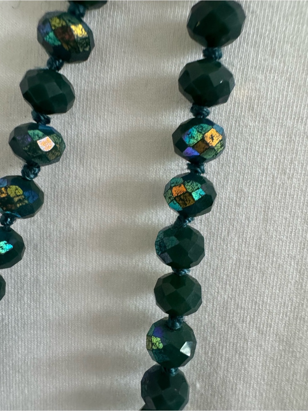 Emerald Green Faceted Bead Necklace - Women Jewelry